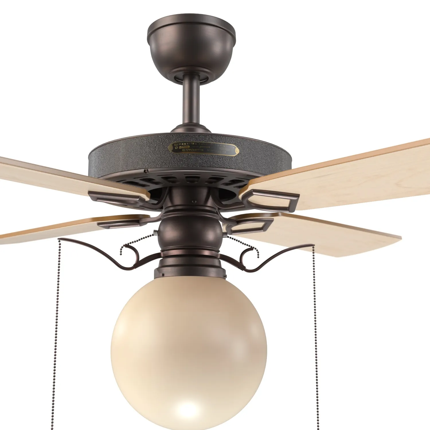 Heron Ceiling Fan With Opal Globe Shade PBR 3D Model_05